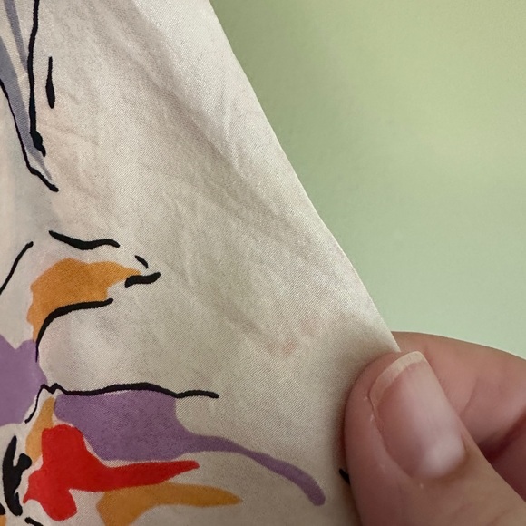 Derek Lam 10 Crosby Floral Silk Shirt Dress Size 4 Mini Long Sleeve‎ Button READ - Picture 13 of 13